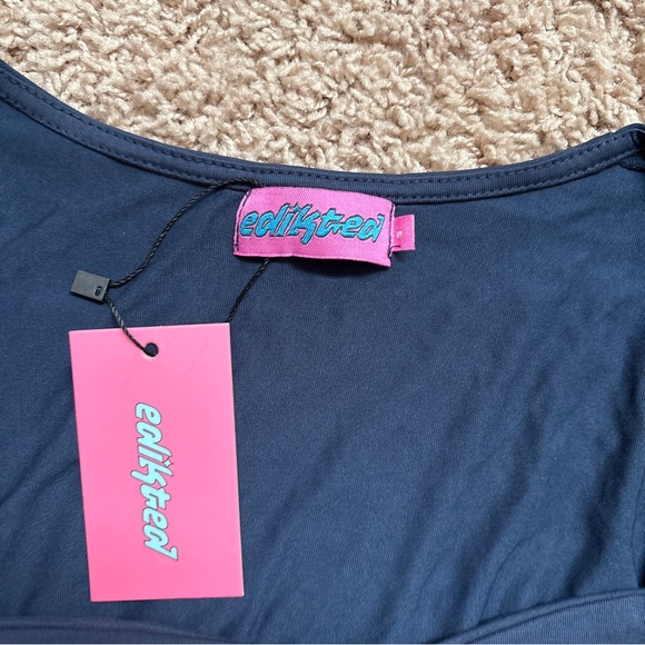 NWT edikted navy maxine twist front top - Picture 3 of 5